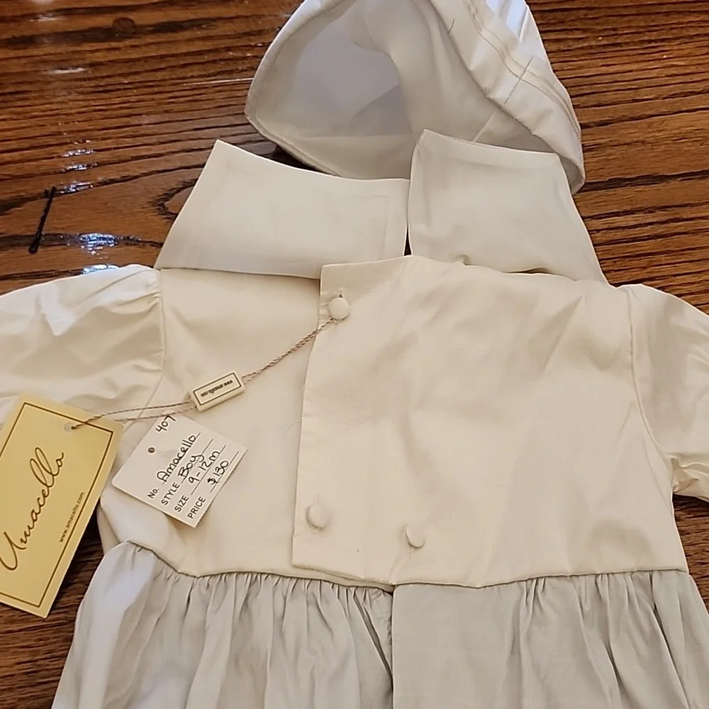 Anavelle White Baby Sailor One-Piece with Hat